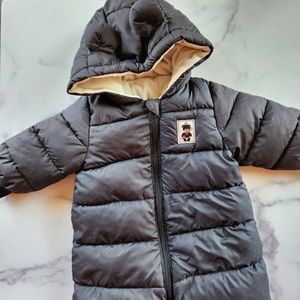 The Brar baby unisex 12 month snow suit winter one piece bear hoodie outerwea